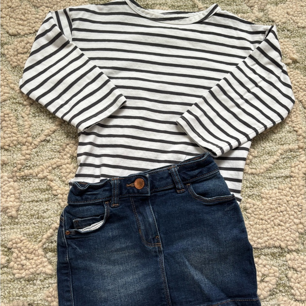 Striped Black and White Women's Top